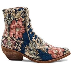 Brand New Jeffrey Campbell X Free People Elmcroft Floral Lace-Up Ankle Boot